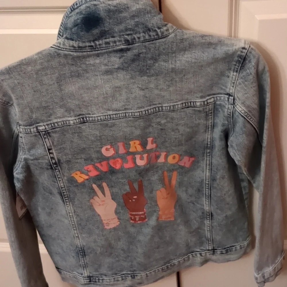 Barbie denim jean jacket XL size 14 to 16
